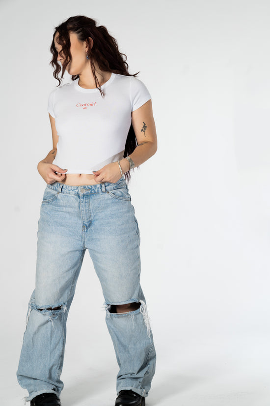 "Cool Girl" Cropped Tee